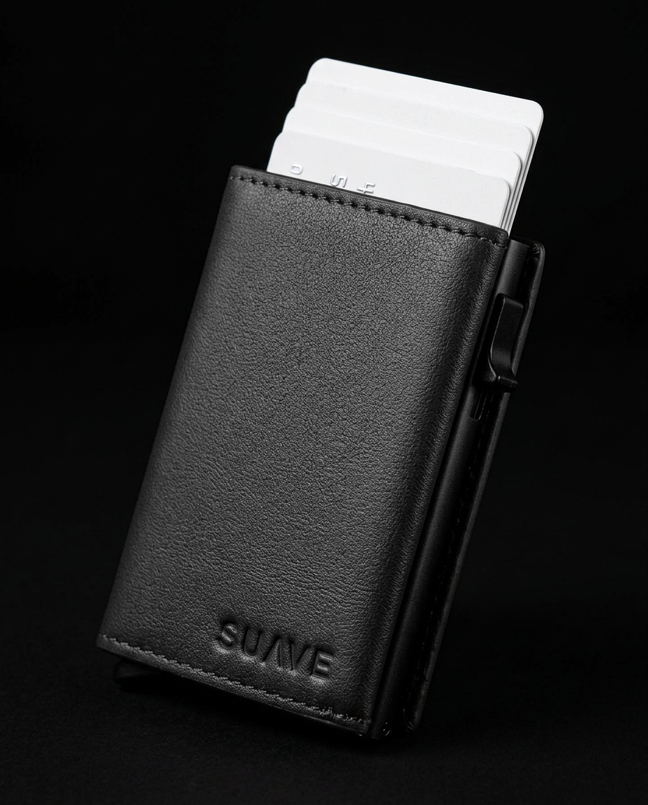 Smartes Slim-Wallet – 100 % echtes Leder