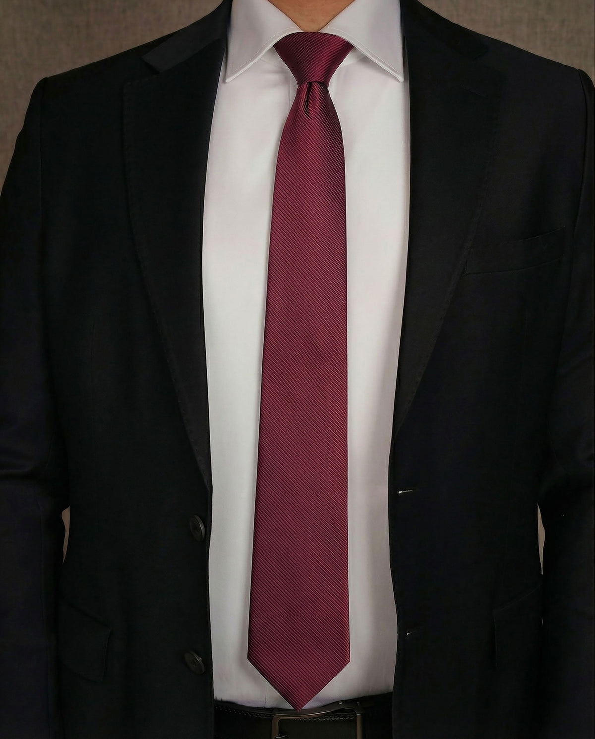 Basic burgundy Ready Tie LY-147