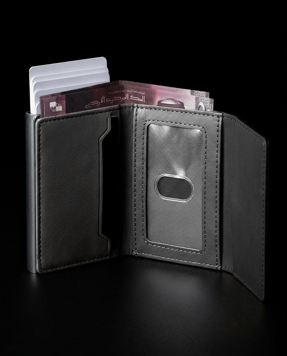 Smartes Slim-Wallet – 100 % echtes Leder