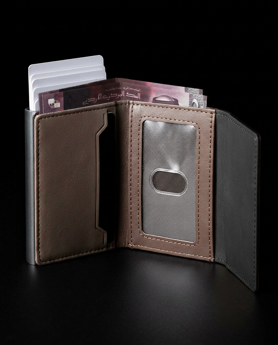 Smartes Slim-Wallet – 100 % echtes Leder